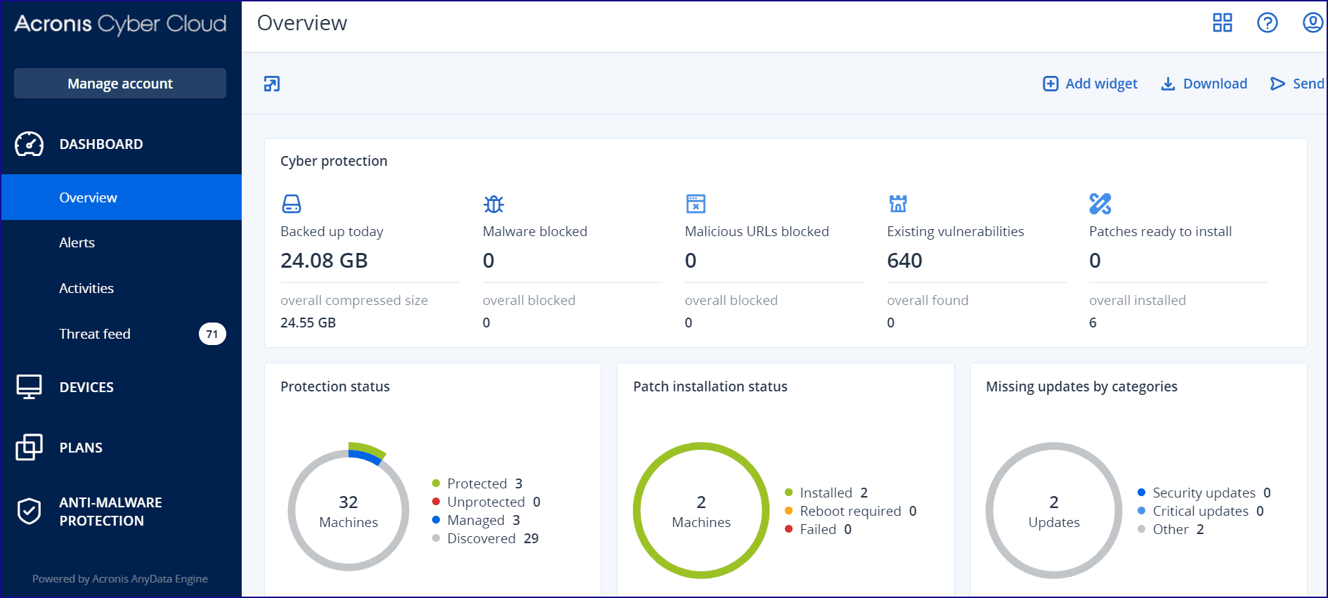 Изменения виджетов